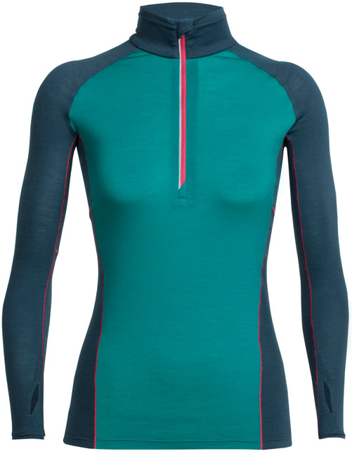 ICEBREAKER WOMEN COMET LS HALF ZIP CREWE