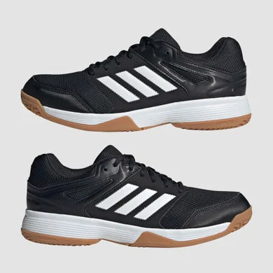 Adidas Speedcourt Indoor Court Shoes - Black/White/Gum