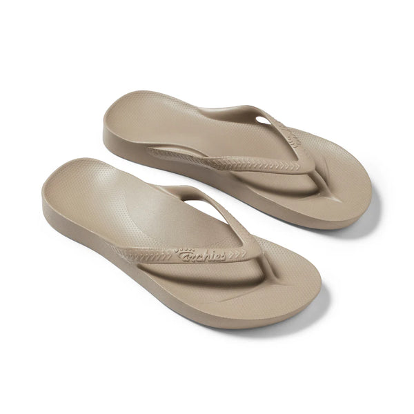 Archies Arch Support Jandals – Taupe Unisex