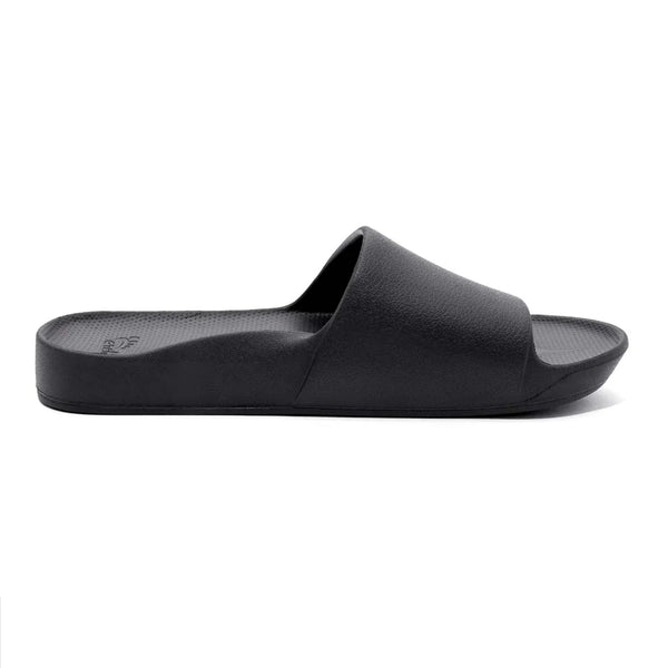 Archies Arch Support Slides – Black Unisex