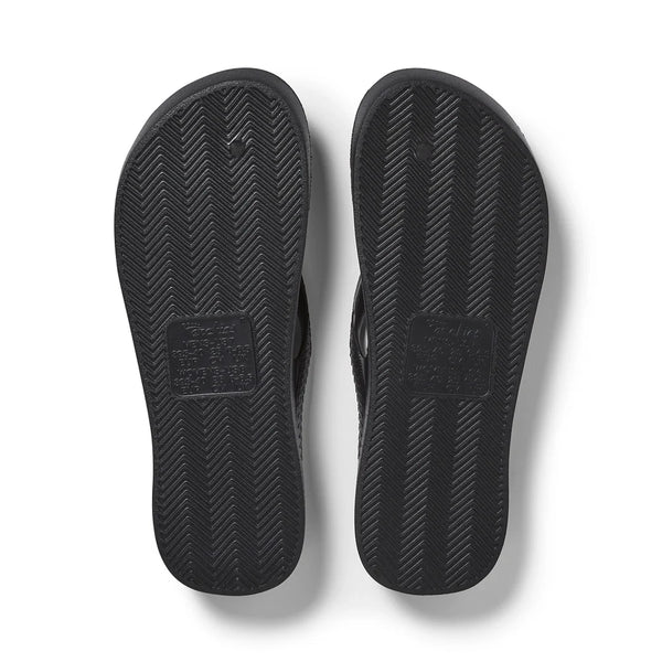 Archies Arch Support Jandals – Black Unisex