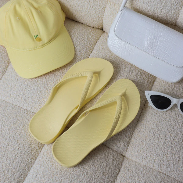Archies Arch Support Jandals – Lemon Unisex