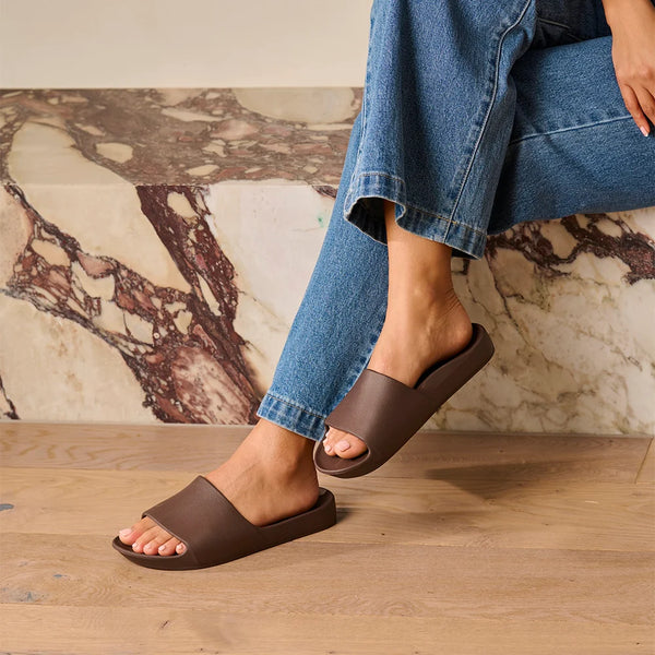 Archies Arch Support Slides – Brown Unisex