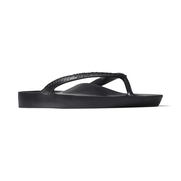Archies Arch Support Jandals – Black Unisex
