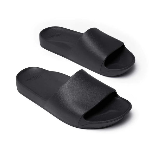 Archies Arch Support Slides – Black Unisex