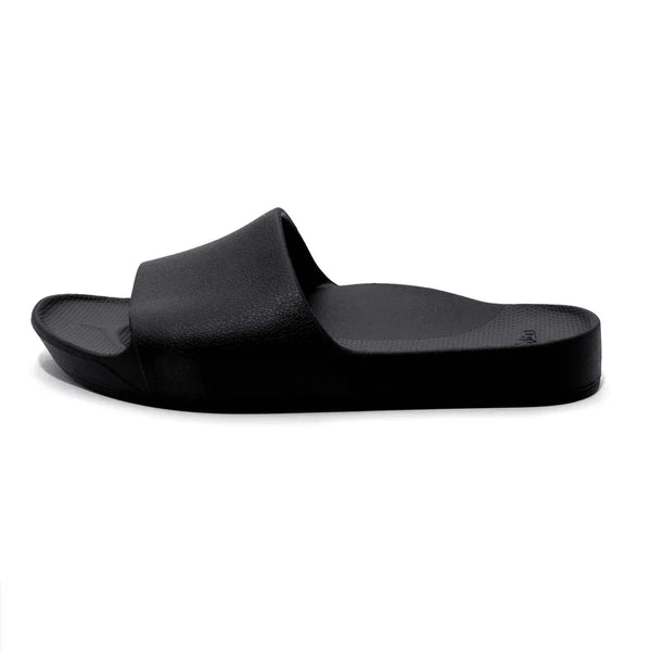 Archies Arch Support Slides – Black Unisex