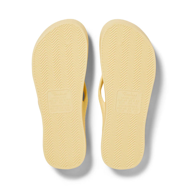 Archies Arch Support Jandals – Lemon Unisex
