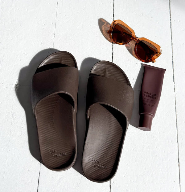 Archies Arch Support Slides – Brown Unisex