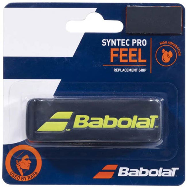 BABOLAT SYNTEC PRO TENNIS REPLACEMENT GRIP - BLACK/FLURO YELLOW