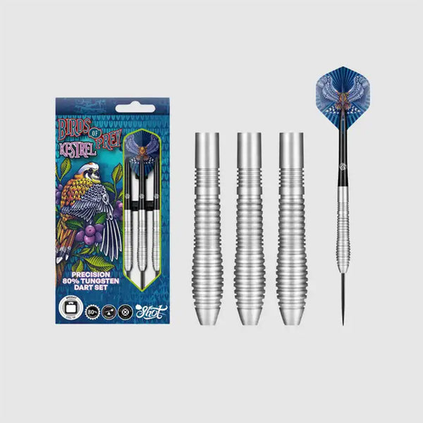 Shot Darts Birds of Prey Kestrel Steel Tip Dart Set-80% Tungsten Barrels