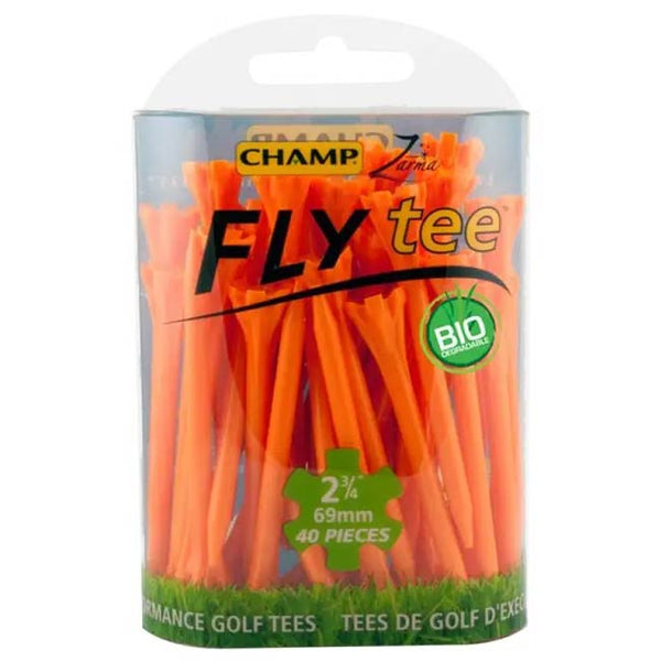 Champ Zarma Fly Golf Tee Orange 30 Pack