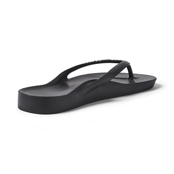 Archies Arch Support Jandals – Black Unisex