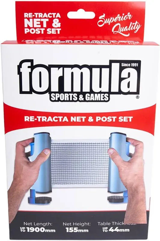 Formula Sport Table Tennis Net & Post Set Re-Tracta
