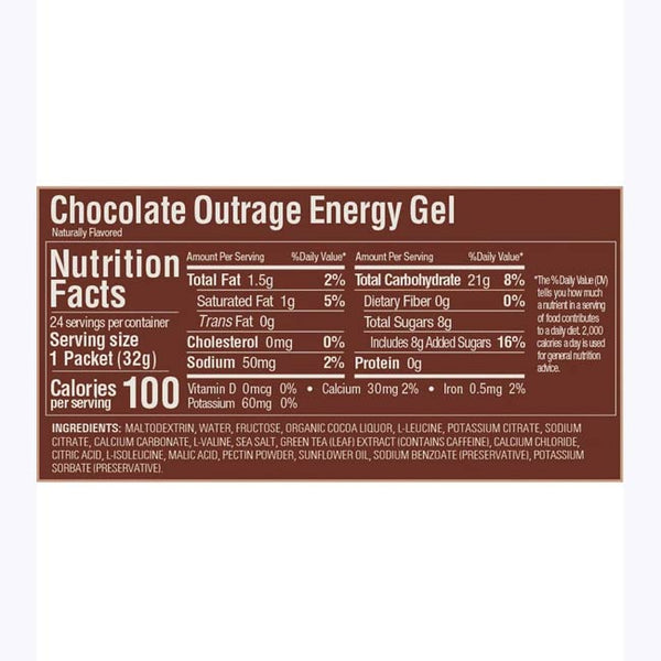 Gu Energy Gel Chocolate Outrage Flavour
