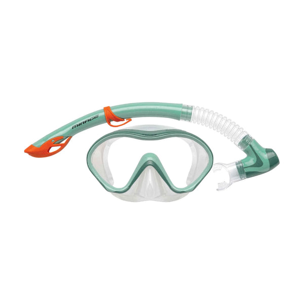 Mirage Set39 Snapper Junior Mask & Snorkel Set - orange/green