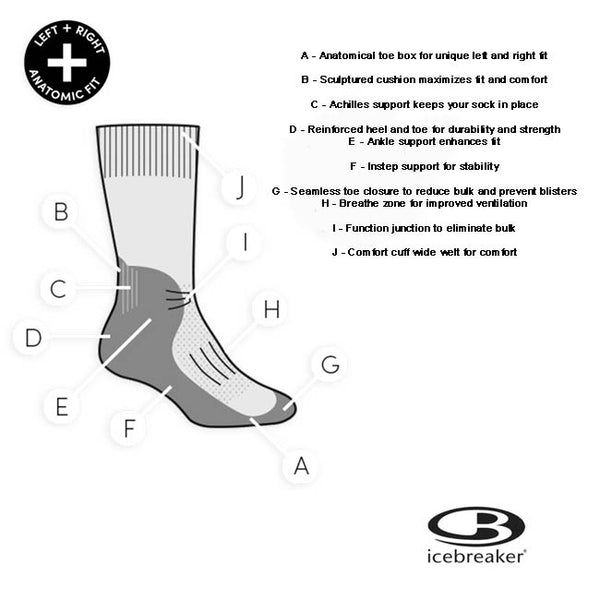 Icebreaker Men's Merino Hike+ Heavy Crew Socks