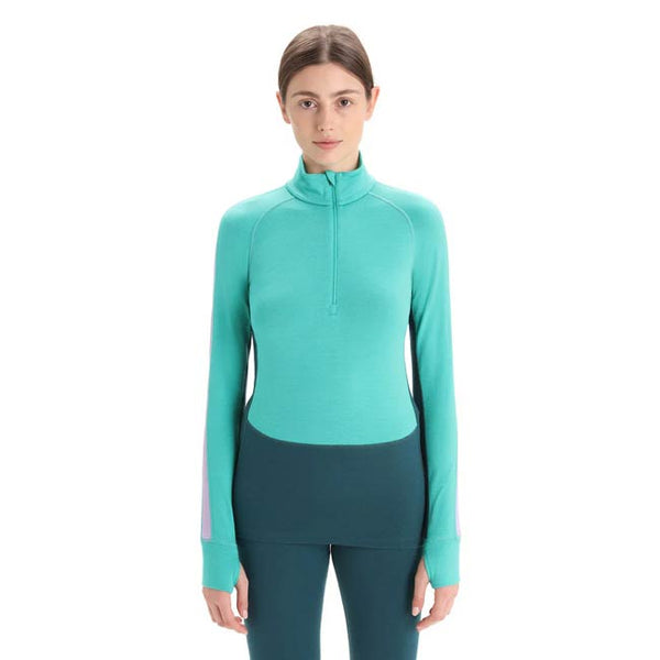 Icebreaker Women's 260 ZoneKnit Merino Long Sleeve Half Zip Thermal Top