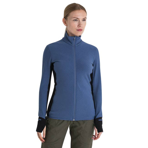 Icebreaker Women's RealFleece™ Merino Descender Long Sleeve Zip Jacket