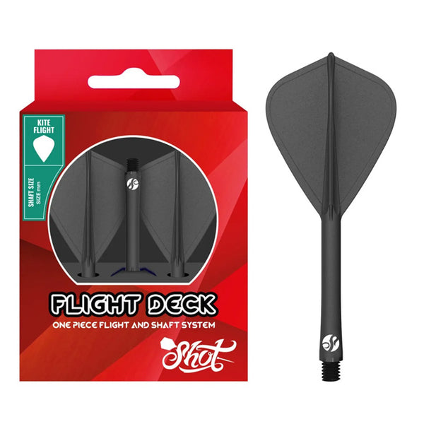 Shot Darts Flight Deck-One Piece Dart Flight and Shaft System-Kite