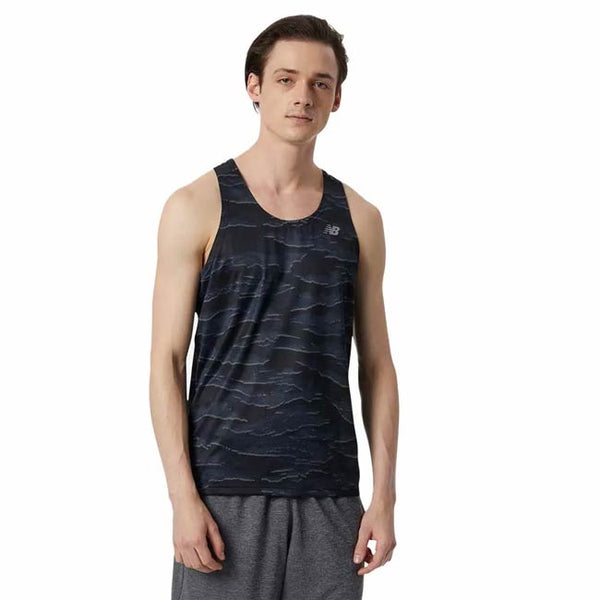 New Balance Men s Printed Accelerate Singlet The Sport Shop New Zealand