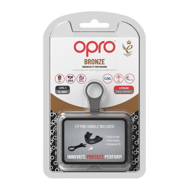 Opro Bronze Level Protection Mouthguard Black Gold