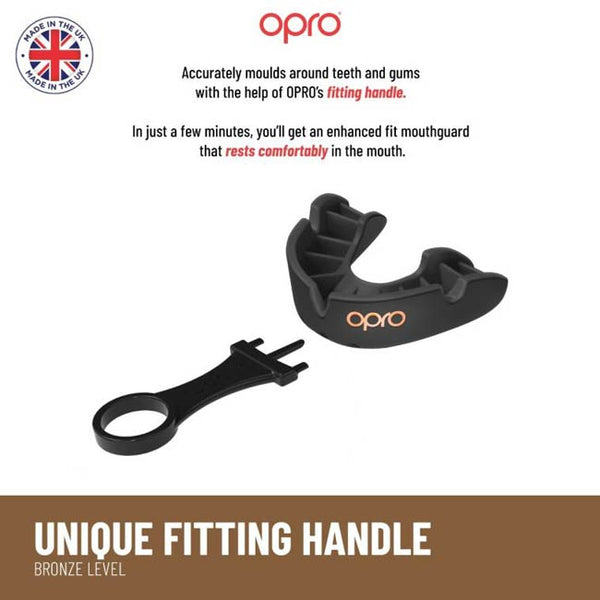 Opro Bronze Level Protection Mouthguard Black Gold