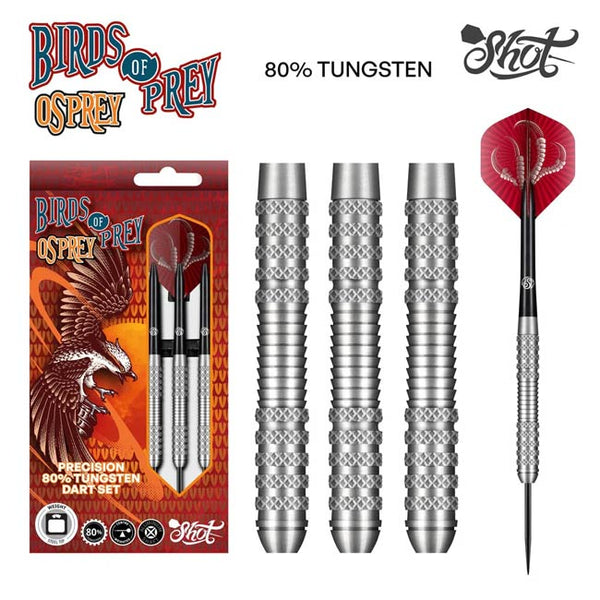 Shot Darts Osprey Steel Tip Darts- 80% Tungsten