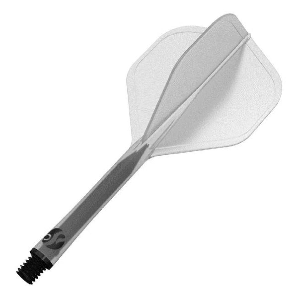Shot Darts Flight Deck-One Piece Dart Flight and Shaft System-White