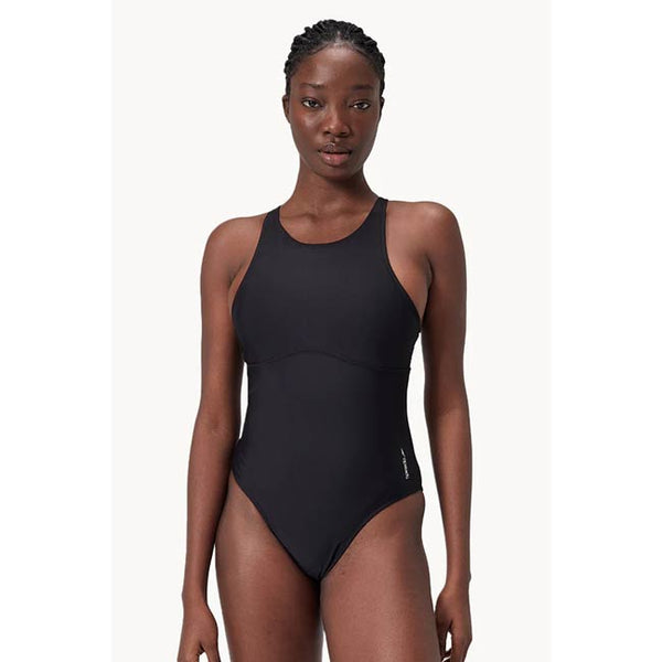 Speedo Women's Solid Highneck One Piece Swimsuit