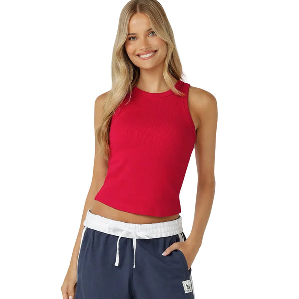 Lorna Jane LJ Basics Rib Tank - Rose Red