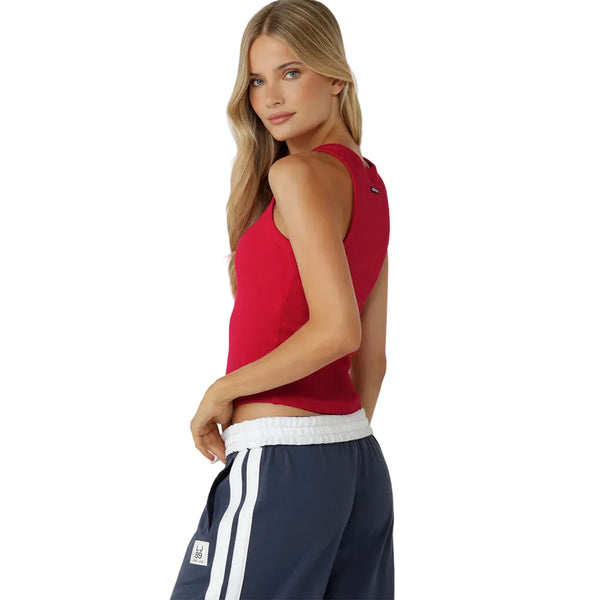 Lorna Jane LJ Basics Rib Tank - Rose Red