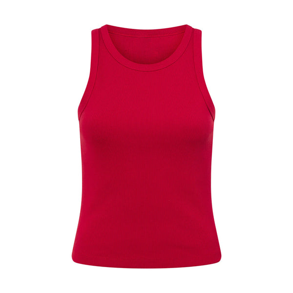 Lorna Jane LJ Basics Rib Tank - Rose Red