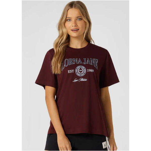 Lorna Jane Strive Relaxed T-shirt - Plum Red