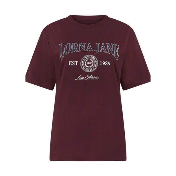 Lorna Jane Strive Relaxed T-shirt - Plum Red