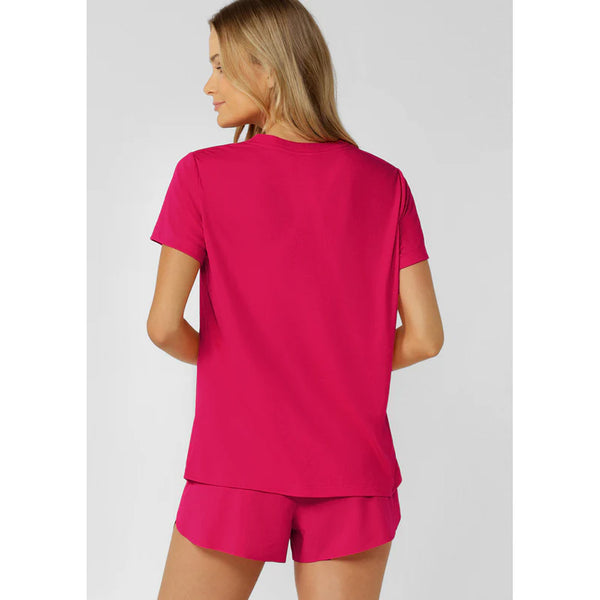 Lorna Jane Lotus T-Shirt – vivid pink