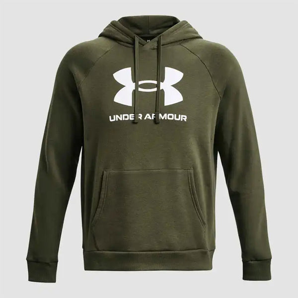 Under Armour Men's Rival Fleece - Marine Green and White