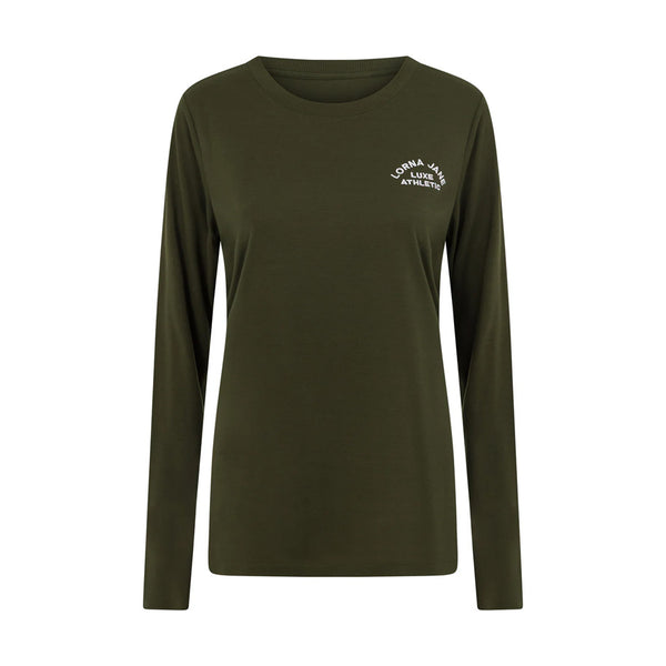 Lorna Jane Lotus Long Sleeve Top - Luxury Green