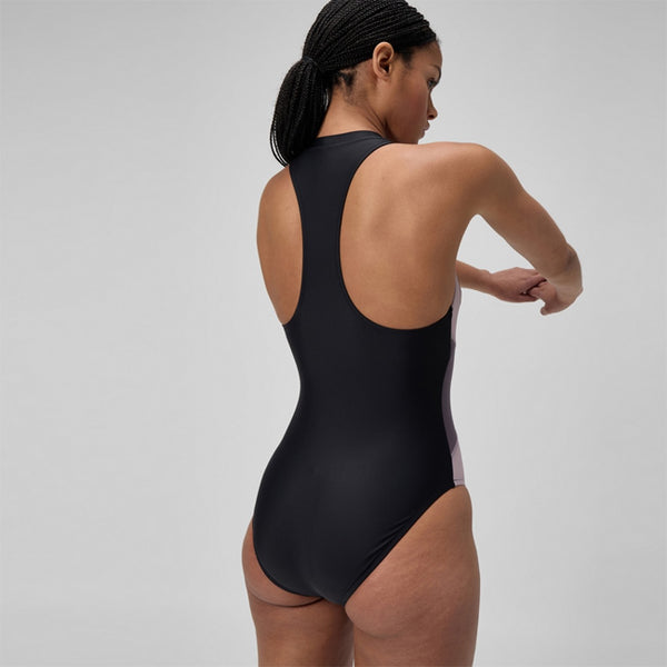 Speedo’s Women's Colourblock Swimsuit Black/Dark Grey