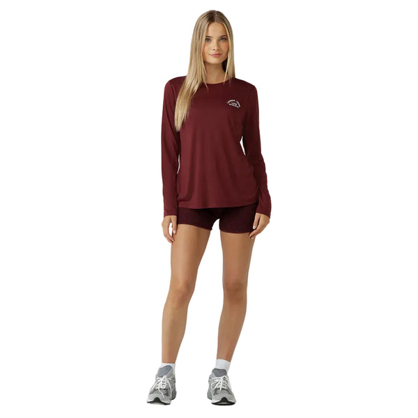 Lorna Jane Lotus Long Sleeve Top - Dark Ruby