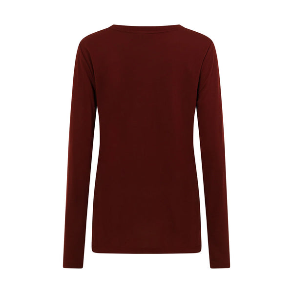 Lorna Jane Lotus Long Sleeve Top - Dark Ruby