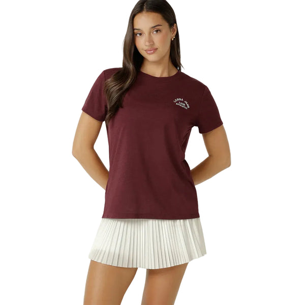 Lorna Jane Lotus T-Shirt - Plum Red Marl