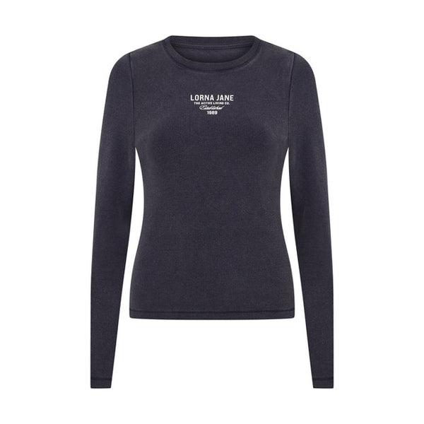 Lorna Jane Original Sport Washed Rib Long Sleeve Top