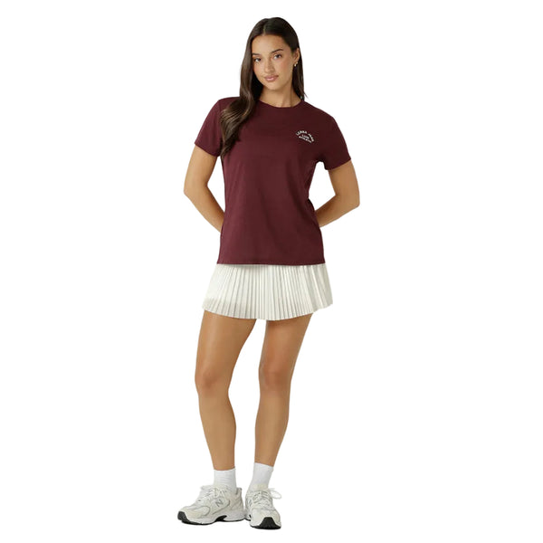 Lorna Jane Lotus T-Shirt - Plum Red Marl