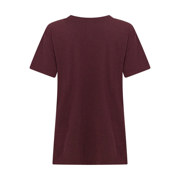 Lorna Jane Lotus T-Shirt - Plum Red Marl