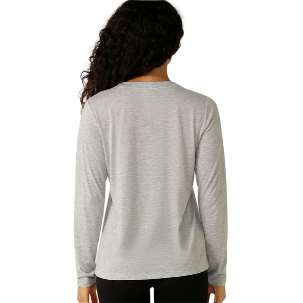 Lorna Jane Lotus Long Sleeve Top – Grey Marl