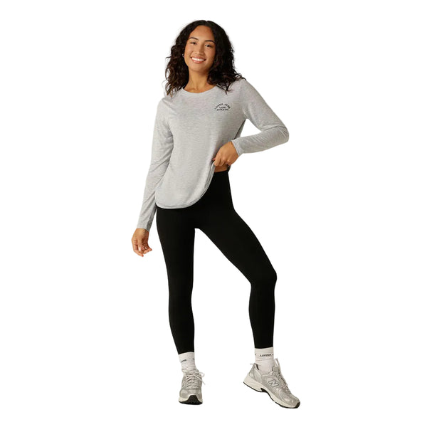 Lorna Jane Lotus Long Sleeve Top – Grey Marl