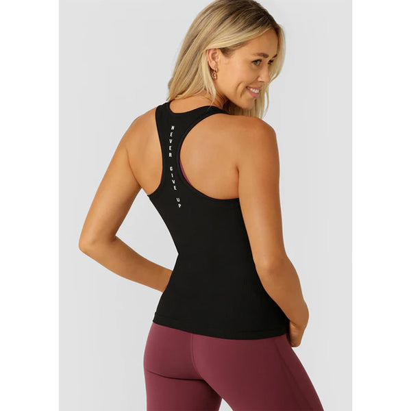 Lorna Jane Amy Fitted Active Rib Tank - Black