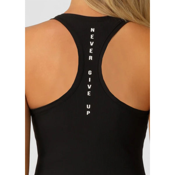 Lorna Jane Amy Fitted Active Rib Tank - Black