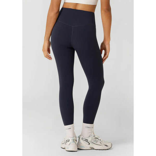 Lorna Jane Lotus No Chafe Phone Pocket Ankle Biter Leggings - Dark Platinum Navy