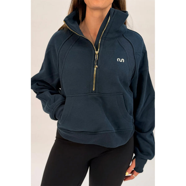Mint Activewear Mint Zip Crew
